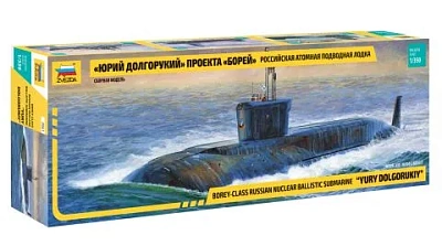 Модель сборная Российская атомная подводная лодка Юрий Долгорукий проекта Борей