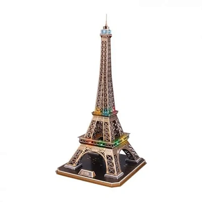 3D пазл Эйфелева башня с LED-подсветкой, 84 детали 