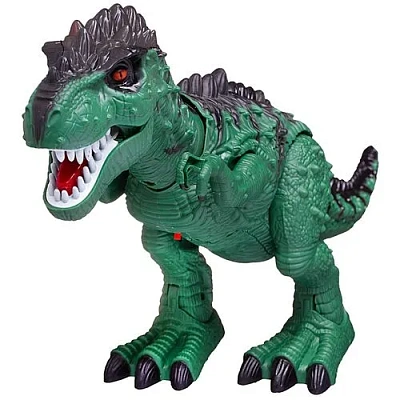 Динозавр на р/у "Тираннозавр", зеленый, световые и звуковые эффекты