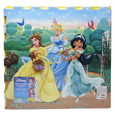 Пазл-коврик Disney  "Принцесса: Прогулка в саду" (EVA, 4 дет., размер 1 детали 61х61 см