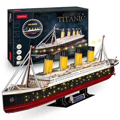 3D пазл Корабль Титаник (большой), 113 детали 