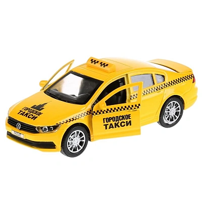 ТМ Технопарк. Машина металл "VW PASSAT ТАКСИ", длина 12см, открыв. двери, инерц.