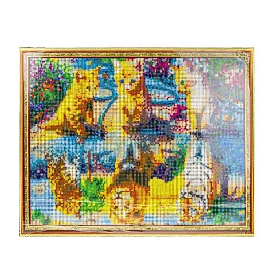 1TOY ART Алмазная мозаика 40х50 см. Набор "Котята" в коробке 