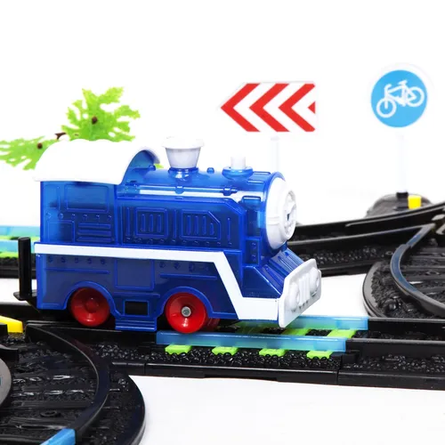 Игровой набор Серебряный путь “Ночной паровозик: Кольца“ (ж/д 295 см, свет. в темн.,звук, свет, аксе