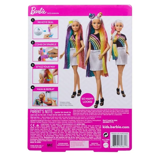 Barbie с Радужными волосами блондинка