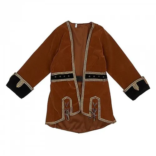 Костюм карнавальный для мальчика “Капитан Пиратов“ коричневый (Пальто, сорочка, брюки, треуголка) (К