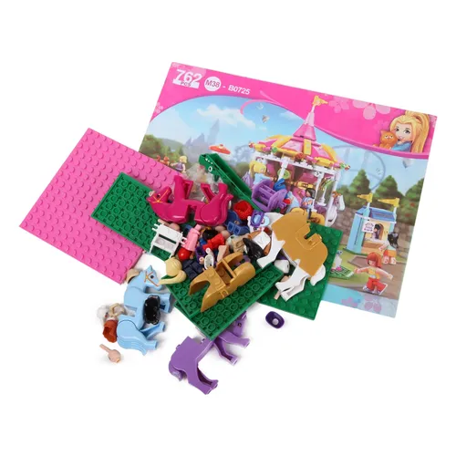 Конструктор пластмассовый Sluban “Розовая мечта: Карусель“ (762 дет.)