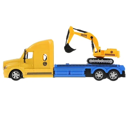 Тягач на р/у на аккум. с экскаватором в русс. кор. 40х10х13см Технодрайв