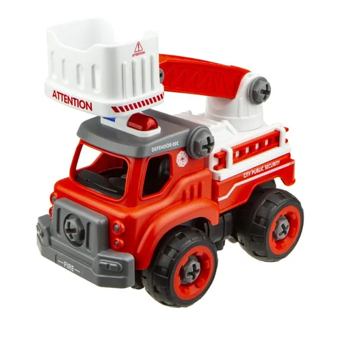 1toy Экстренные службы пожарн. подъемник на р/у (18 см, 2,4ГГц, разборный, в компл. Шуруповерт (пуль