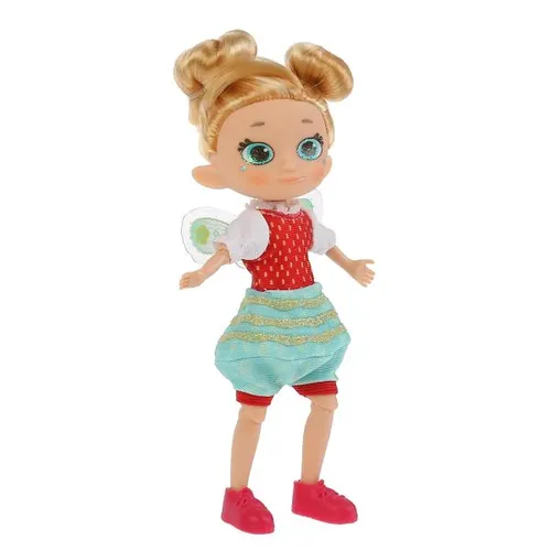 Кукла 16см Фееринки Фантик, шарнирные руки и ноги, крылья светятся в темноте. Карапуз