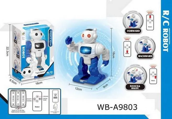 Робот на р/у, световые и звуковые эффекты, 26х21,50х10,50 см