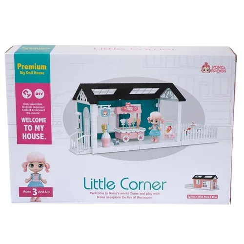 Модульный домик (собери сам), 3 секции. Мини-кукла в гардеробной комнате, в наборе с аксессуарами