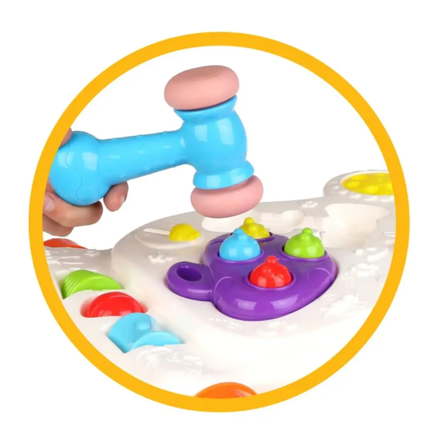 Каталка-ходунок “Первые шажочки“ с музыкальным молоточком