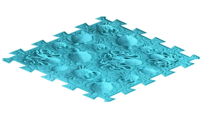 Коврик массажный (ортопедический) модульный “Орто Пазл“, Микс “Море
