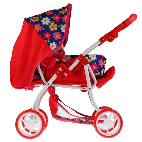 Коляска мет, 4х12,5см рез. корз, перен. рег: канапе, руч,59х35.5х62, кор Карапуз