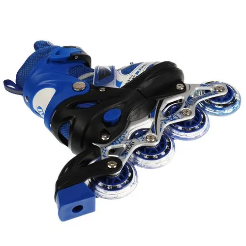 Ролики NEXT раздв., PVC, алюм. рама,переднее колесо со светом р. 29-32