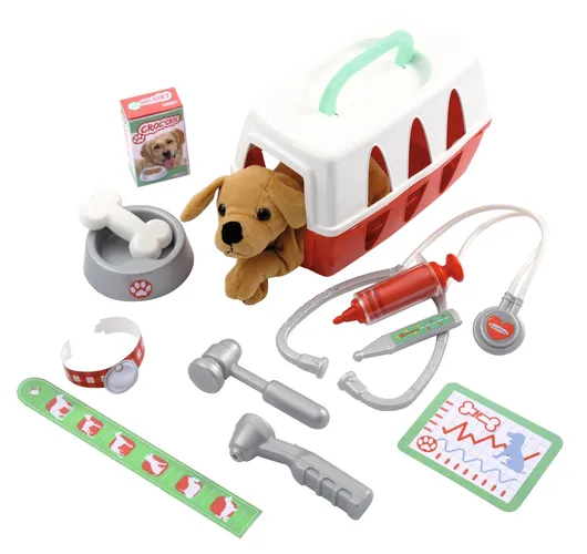 Тележка доктора - ветеринара с собачкой 15 пр. Ecoiffier