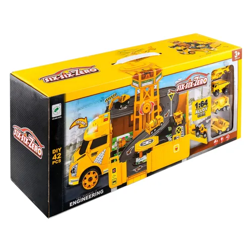 Игровой набор “Парковка трасформирующаяся: база строителей“ 49х46,5х29 см.