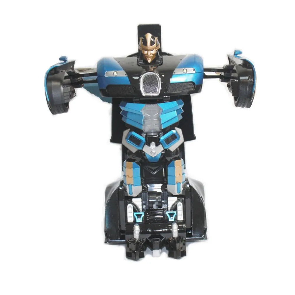 1toy Робот на р/у 2,4GHz, трансформирующийся в спортивный автомобиль, 30 см, синий 