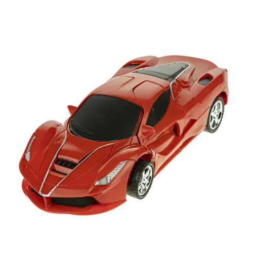 1TOY Трансботы, 1 к 18 на р.у 27МГц, трансформирующийся в легковую машину 20 см, 2 цвета 