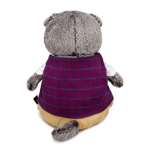 BUDI BASA Басик в бордовом жилете с розочкой, 30см