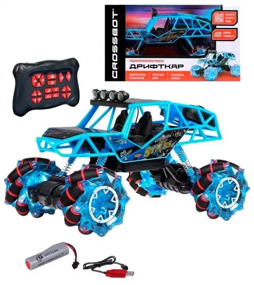 Краулер р/у Дрифткар 4х4, трюковое движение боком, подсветка, муз.треки
