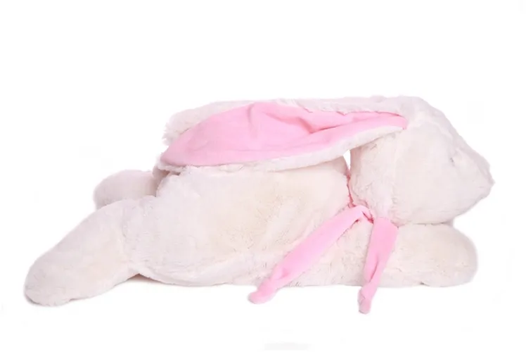 Кролик 45 см белый/розовый, Lapkin