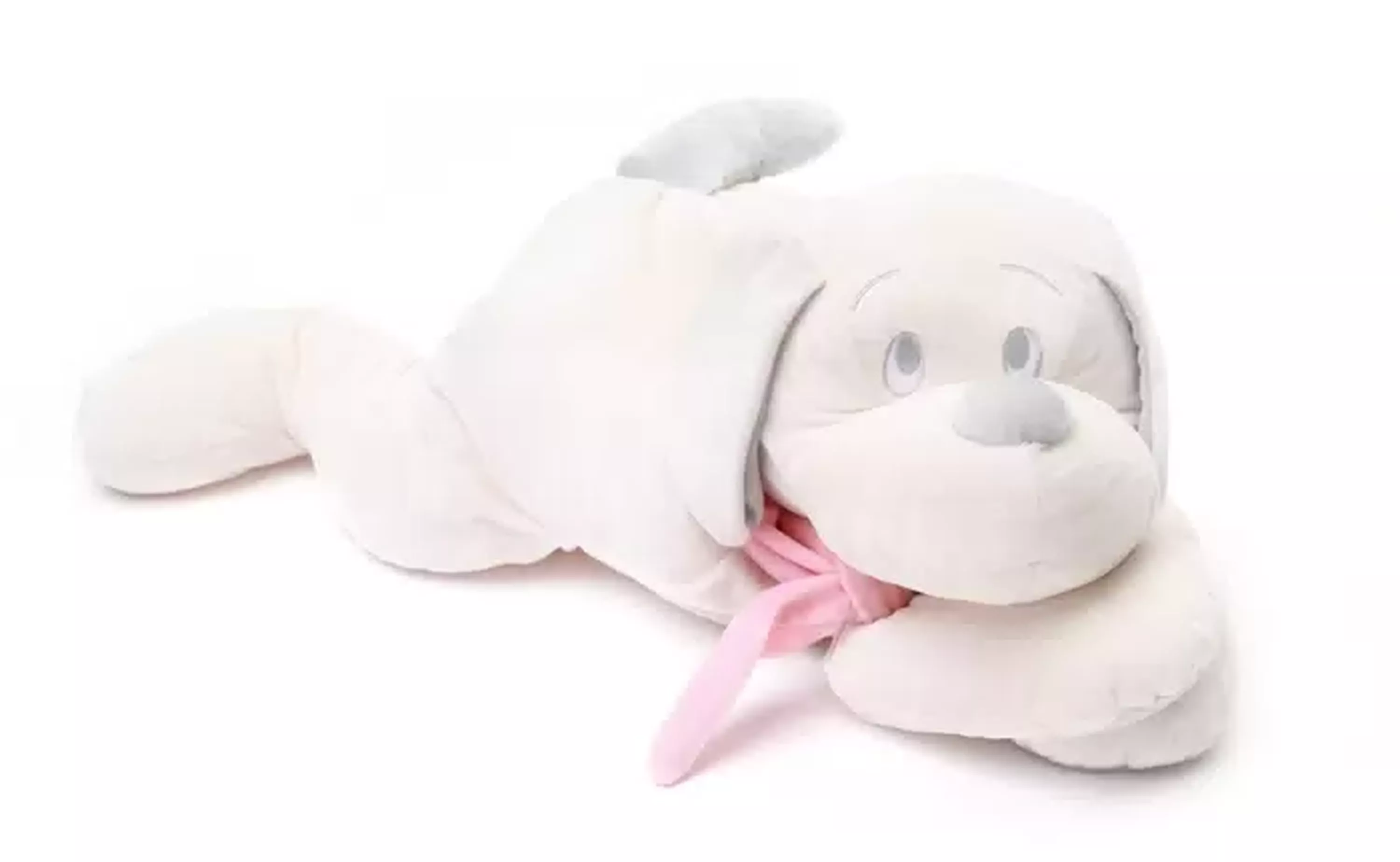 Собака 60 см белый/розовый, Lapkin