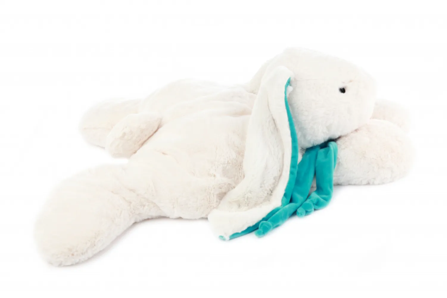 Кролик белый/бирюзовый 45 см  Lapkin