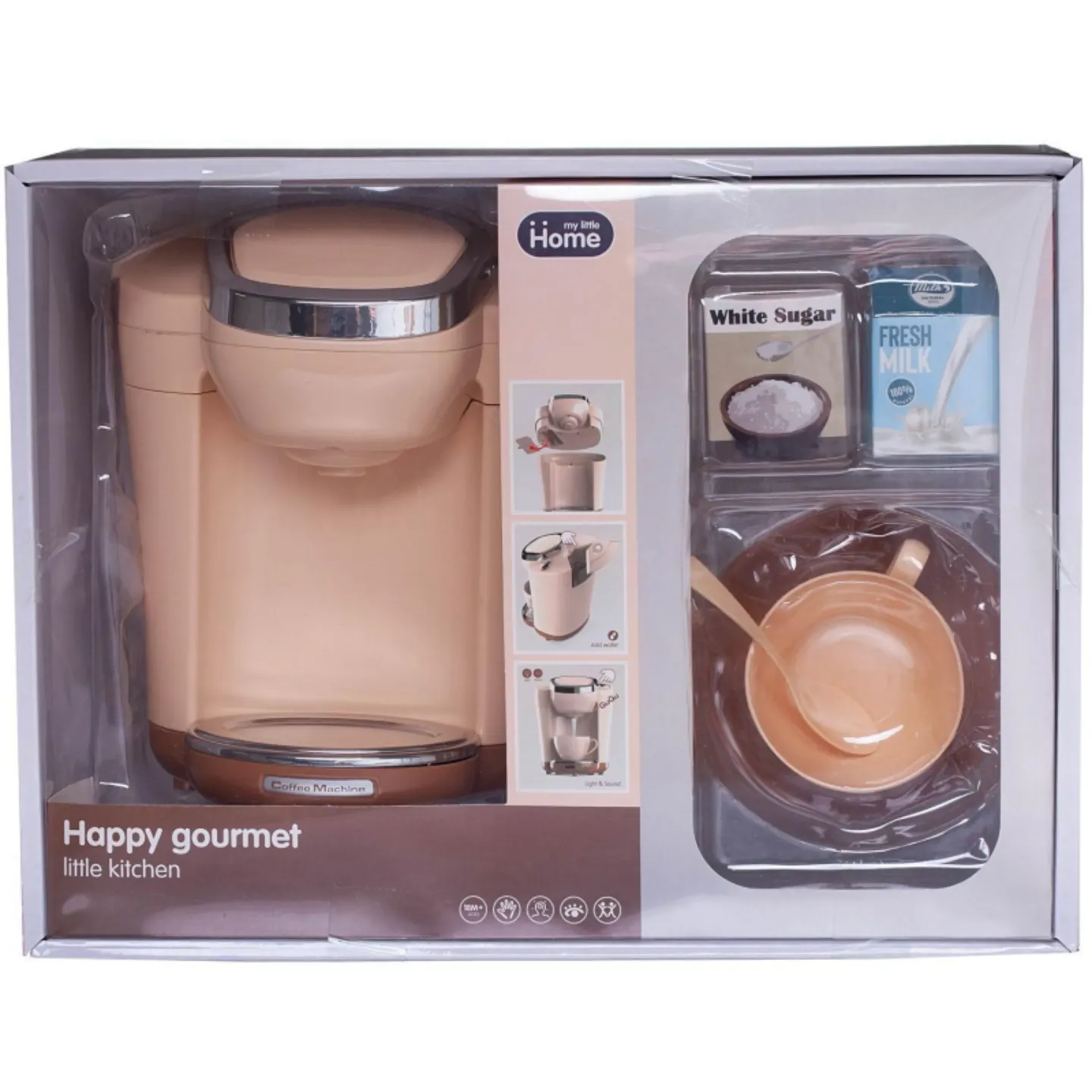 Техника для дома и кухни “Гурман. Кофемашина, в наборе с аксессуарами, со световыми и звуковыми эф.