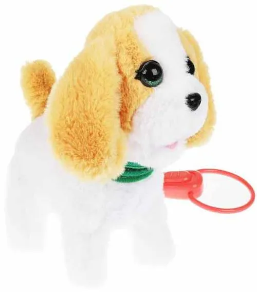 Интерактивный щенок Пляцковский М.с. Лиззи 22см ходит,на пульте-поводке Мой Питомец 