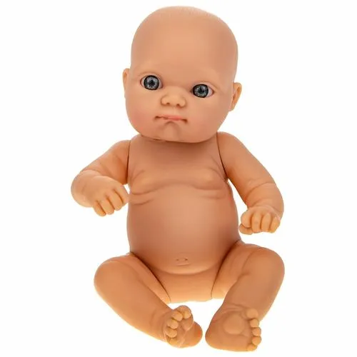 1toy PREMIUM Пупс в розовом трикотажном комбинезоне и шапочке 20 см,