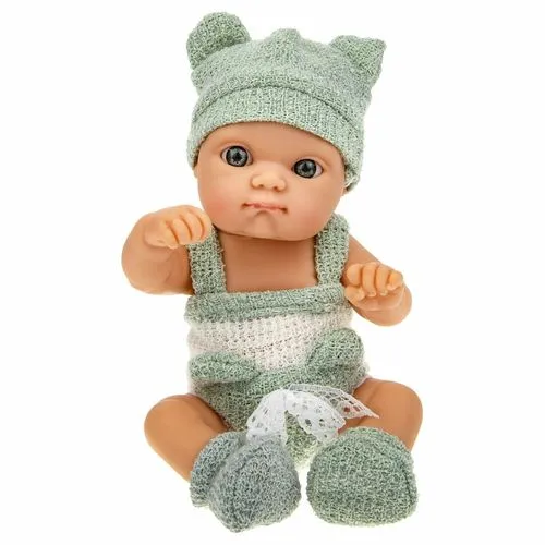 1toy PREMIUM Пупс в голубом костюмчике 20 см,