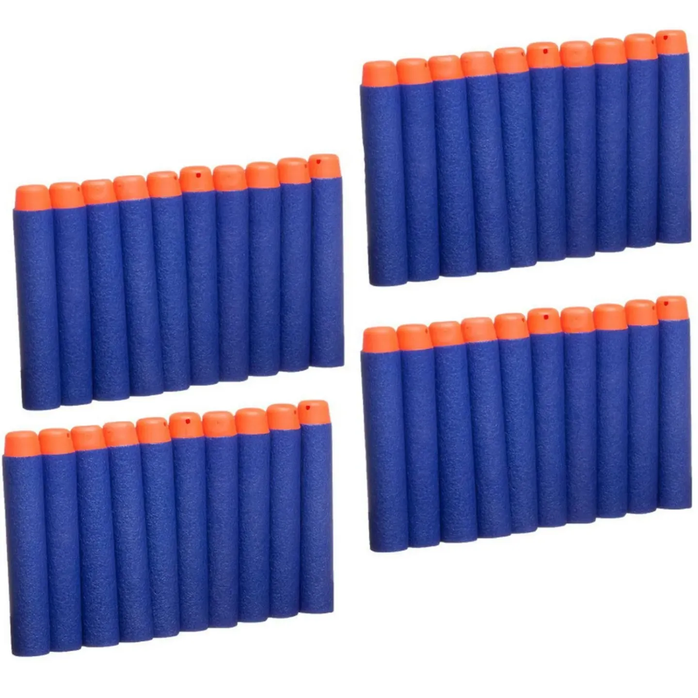 Мегабластер Бластер серо-голубой с 40 мягкими пулями, электромеханический, в коробке