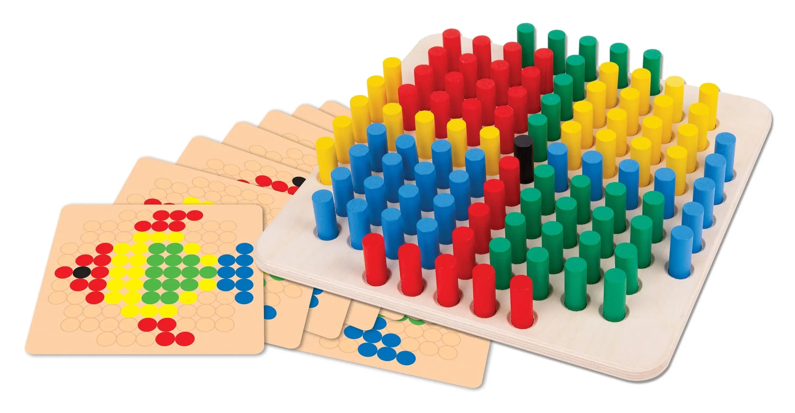 Мозаика деревянная “Веселые столбики“ 101 эл