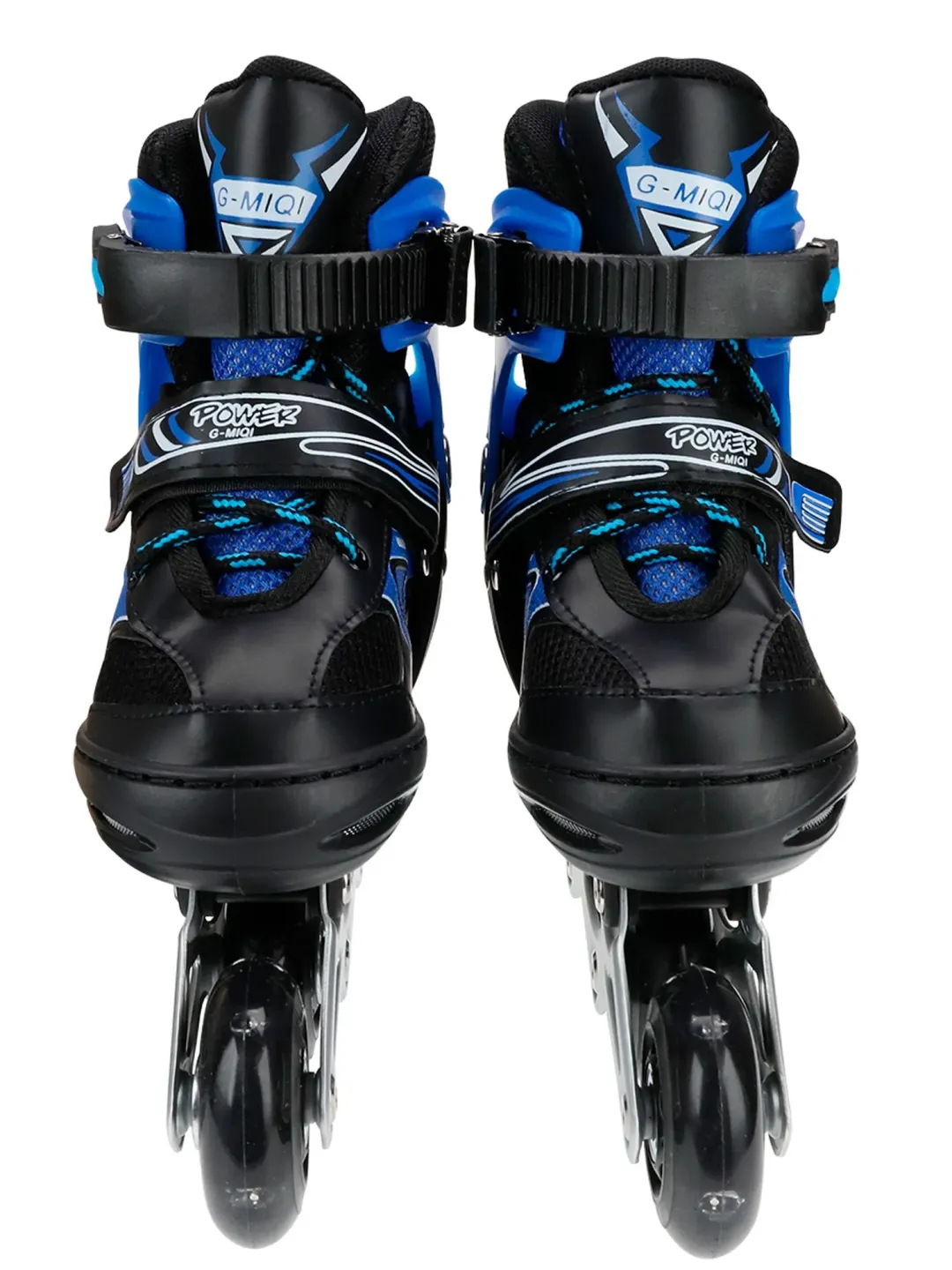 Ролики раздвиж. (голубые)(колеса PU 100мм, р-р S 31-34) в сумке