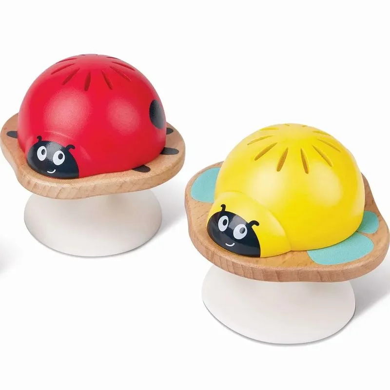 Музыкальный набор развивающих игрушек-погремушек на присосках “Бабочка, пчела, божья коров