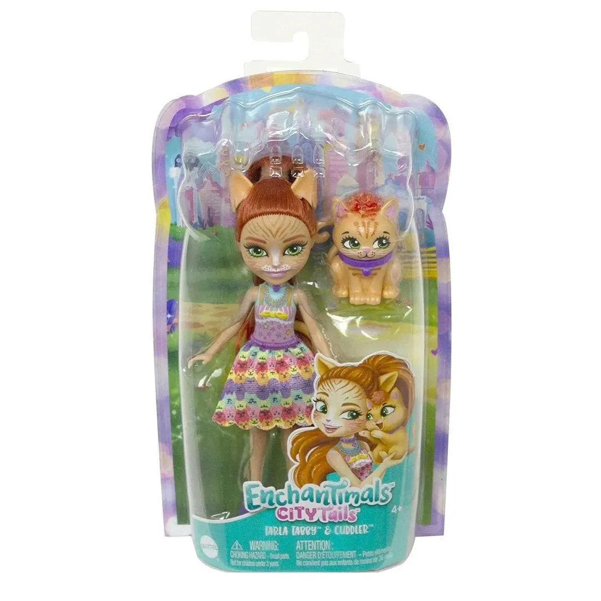 Enchantimals Кукла Кошечка Тарла Тебби и питомец Каддлер