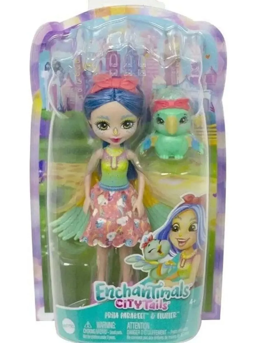 Enchantimals Кукла Попугай Прита и питомец Флатер