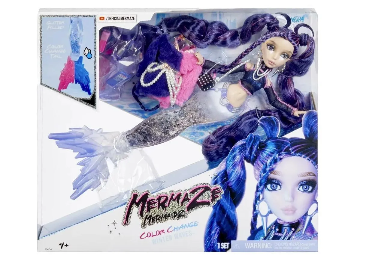Mermaze Mermaidz модная кукла-русалка Nera, сюрприз с изм. цвета, с акс.