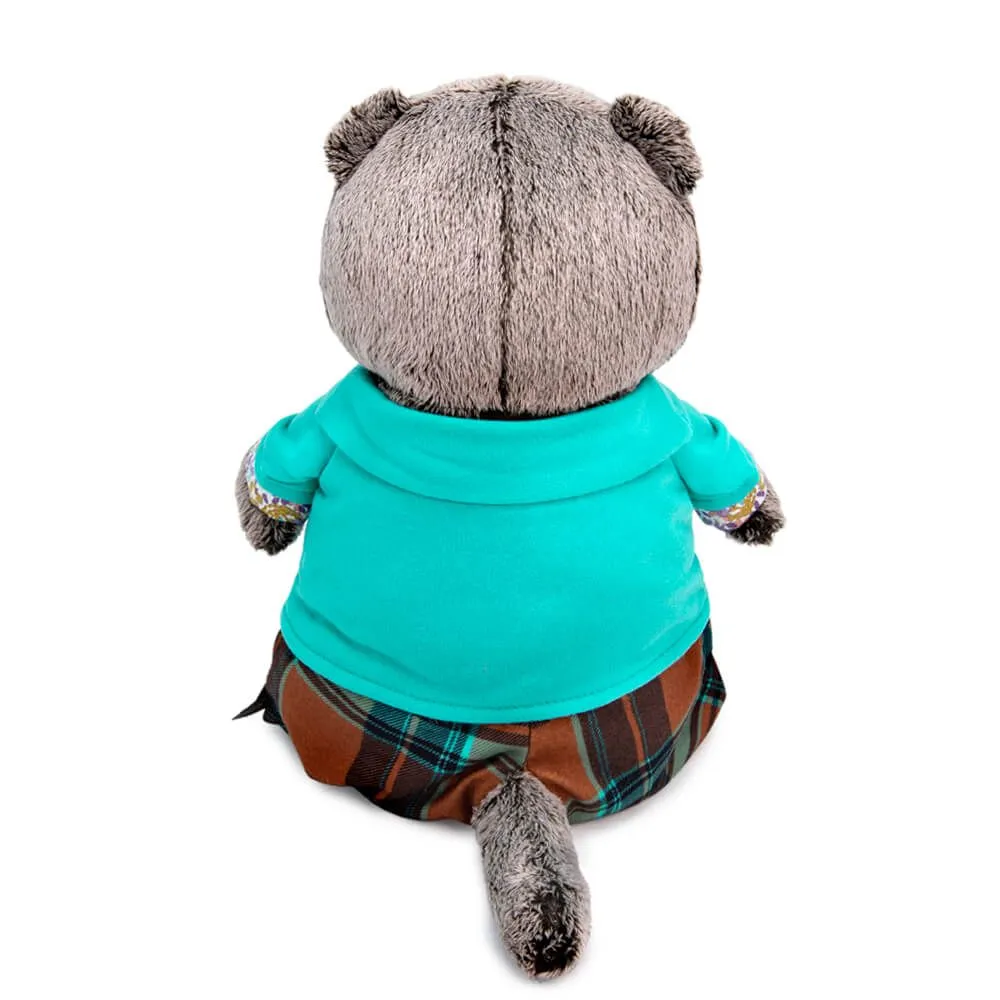 Кот Басик в штанах в клетку 19 см