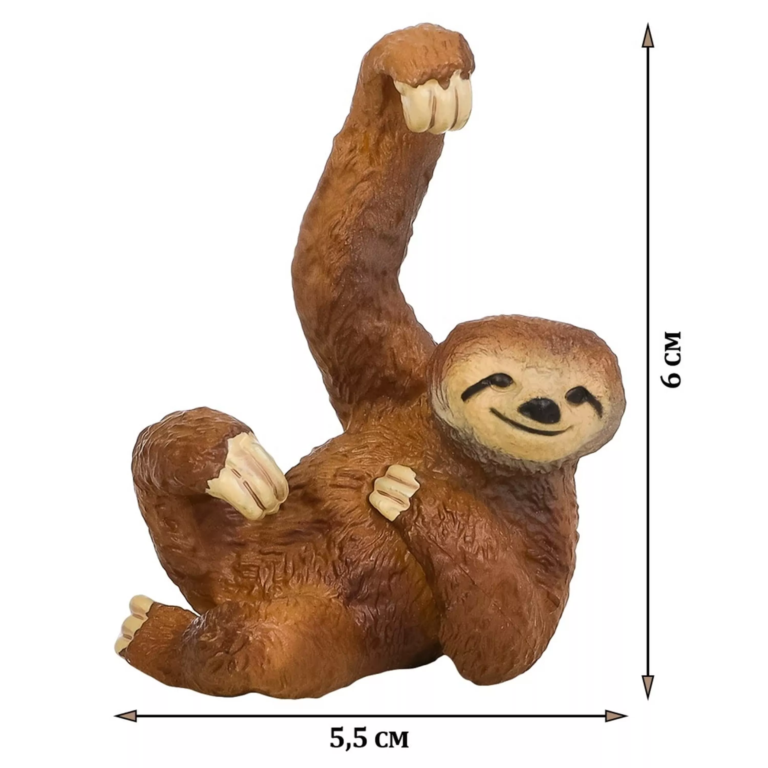 Набор фигурок животных серии “Мир диких животных“: скорпион, обезьяна, ленивец, броненосец, енот (на