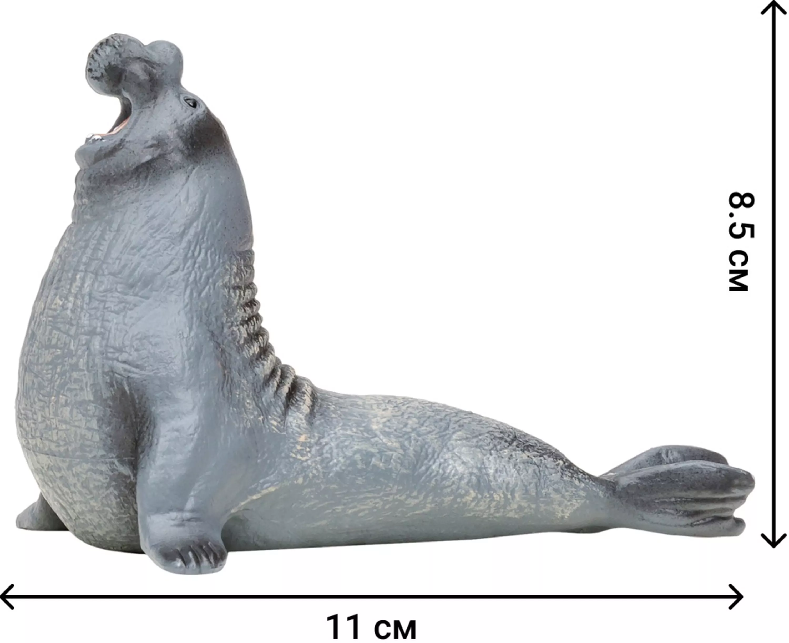 Фигурки игрушки серии “Мир морских животных“: Белуха, тюлень, дельфин, рыба-лиса, морской слон, окун