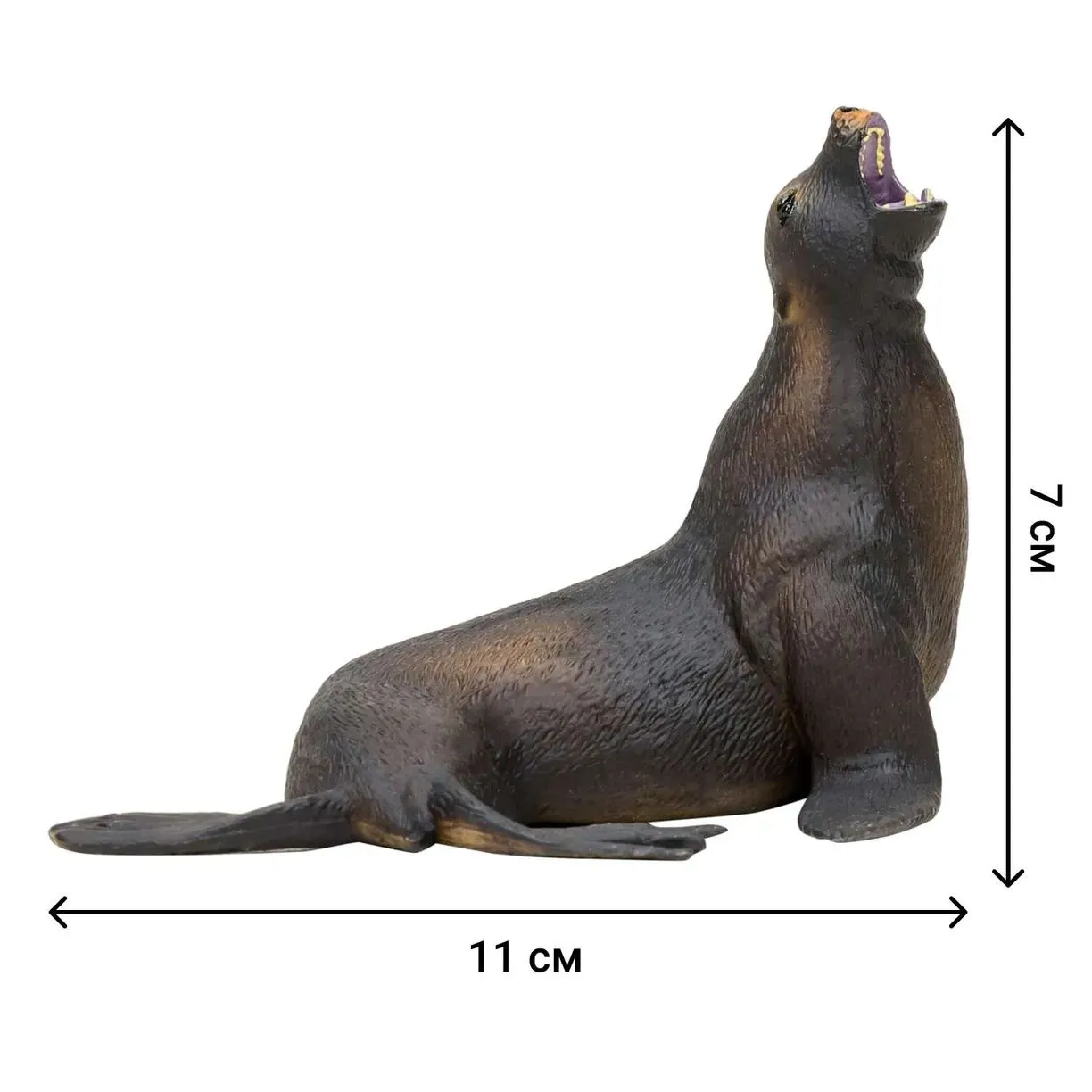 Фигурки игрушки серии “Мир морских животных“: Акула, кит, мавританский идол, морской лев, кальмар, д