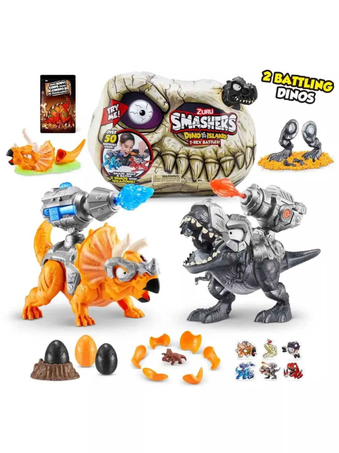 Игровой набор Zuru Smashers сюрприз,  череп  Динозавра DINO ISLAND, звук, свет