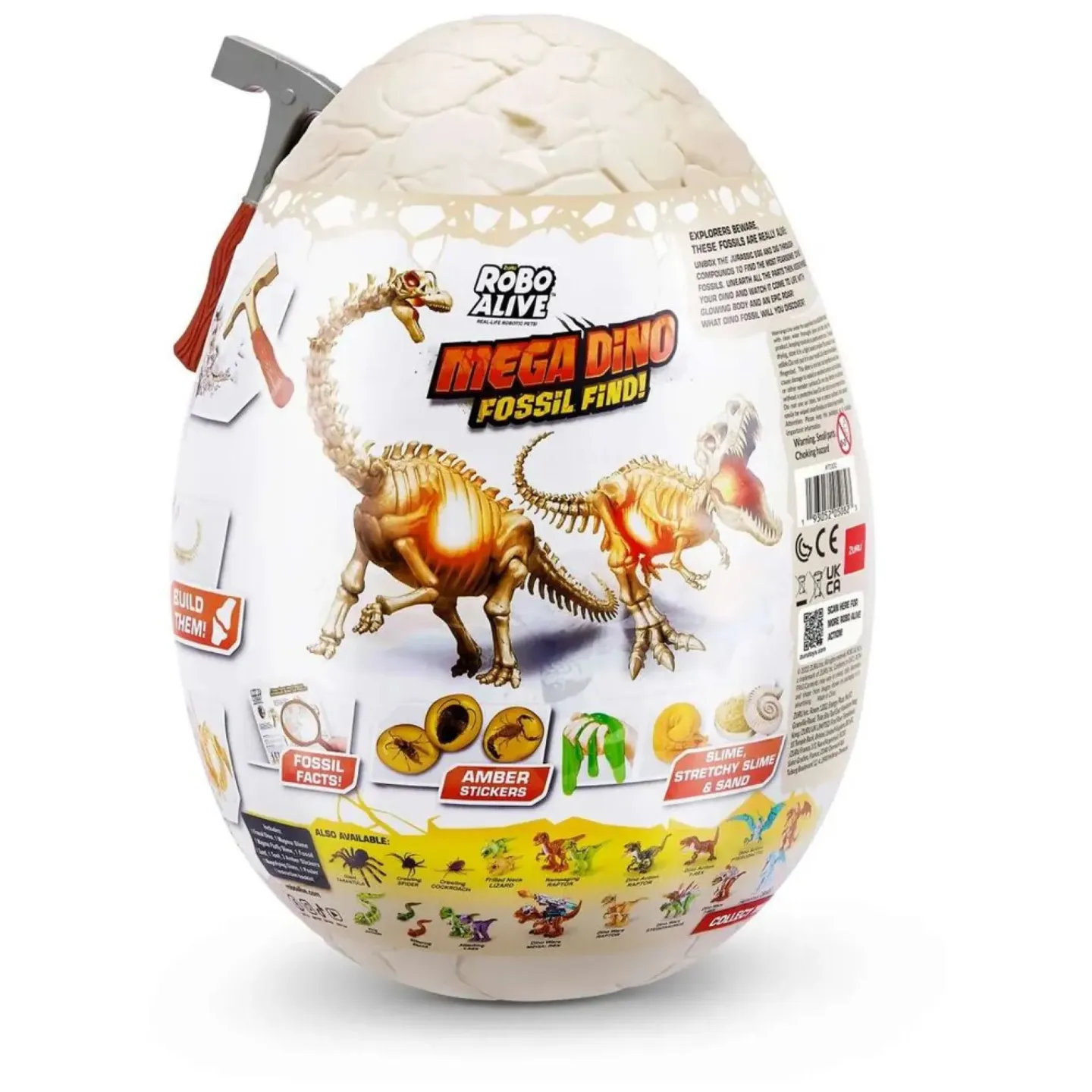 Игровой набор ZURU Robo Alive MEGA DINO FOSSIL, раскопки динозавра, свет, звук