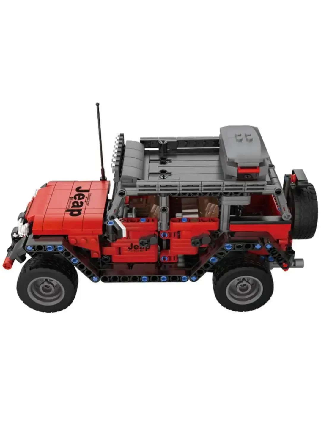 Конструктор Mioshi Tech “Пуллбэк: Красный джип“ (750 дет., 26 см, пружин. механизм)