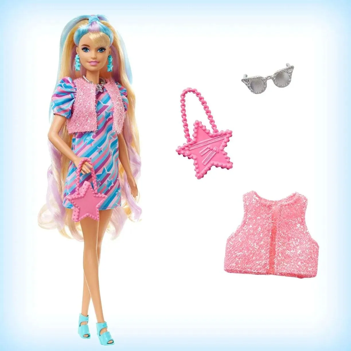 Barbie Игровой набор Totally Hair Звездная красотка