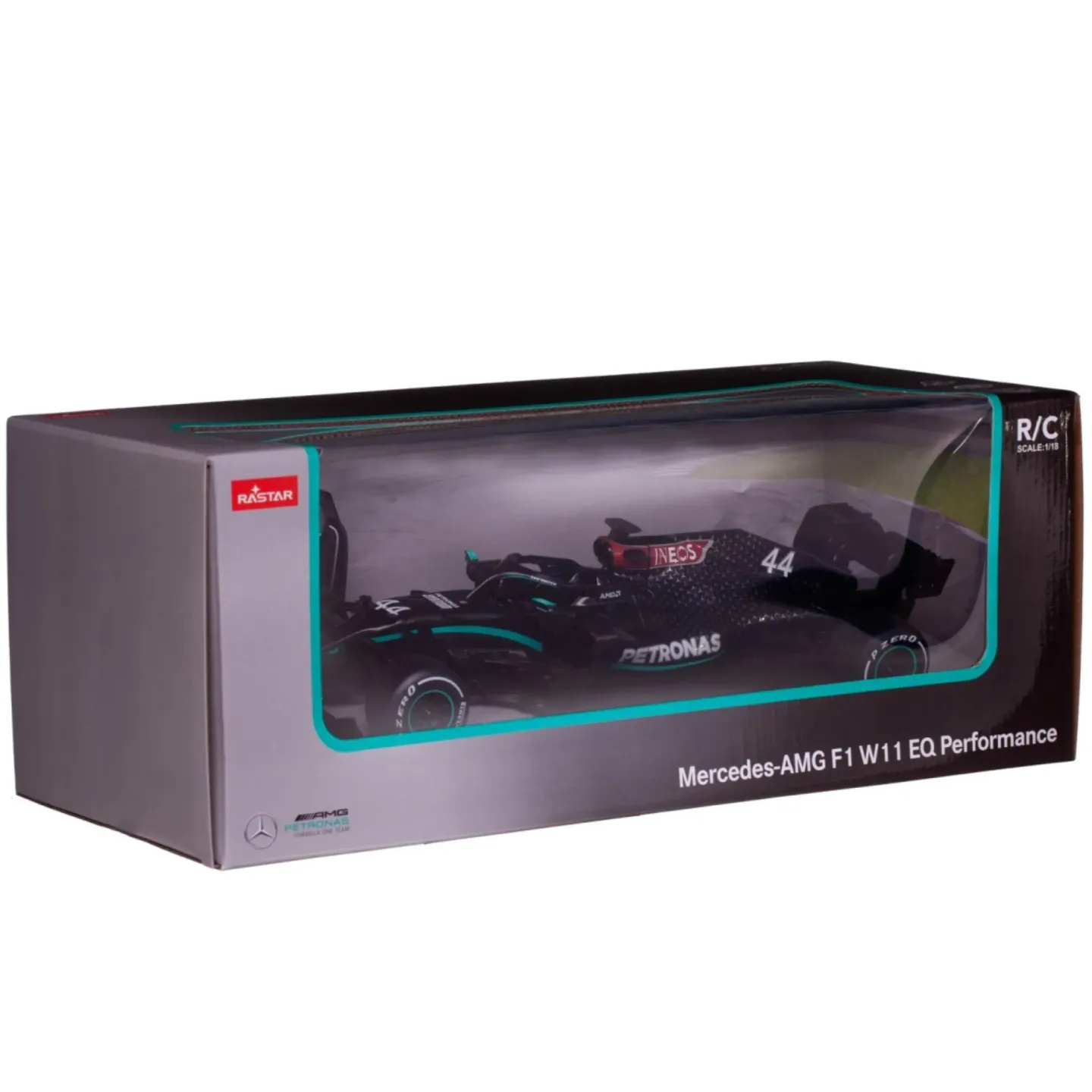 Машина р/у 1:18 Формула 1, Mercedes-AMG F1 W11 EQ Performance, 2,4G, цвет черный, комплект стикеров.