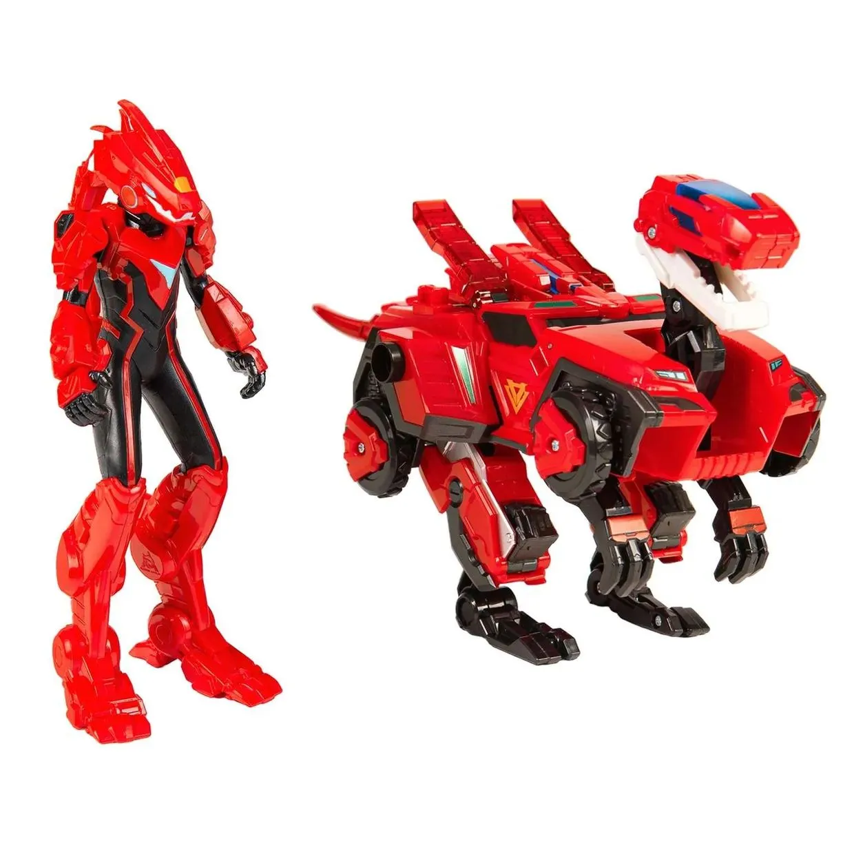Dinoster Игровой набор Дино-бот трансформер и фигурка Люцио 16см.